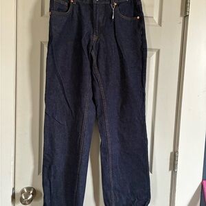 Classic Dark Blue Straight-Leg Jeans
